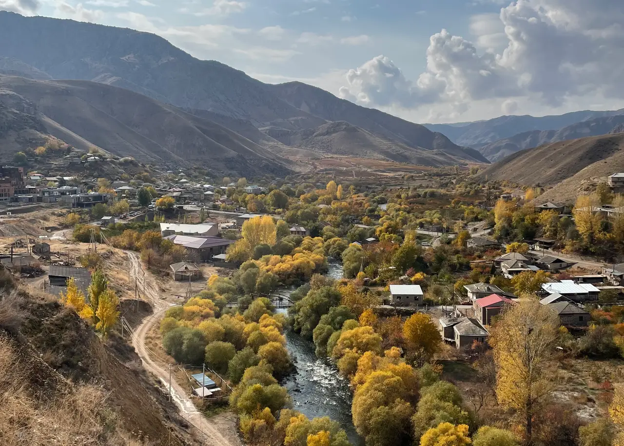 The village of Areni and its vineyards in the Vayots Dzor valley of southern Armenia