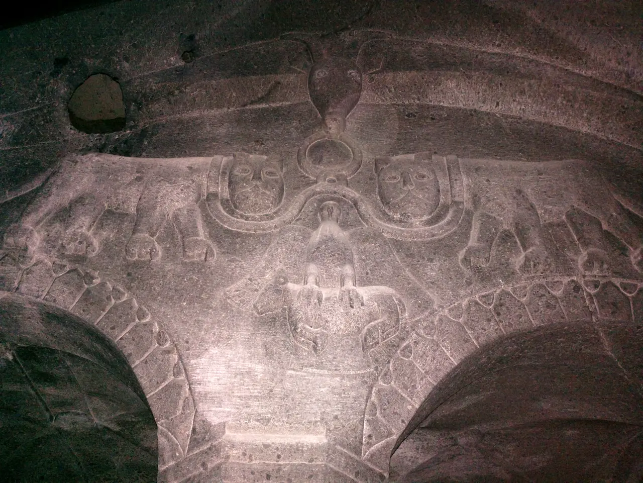 The stone monastery of Geghard set against the cliffs at the head of the Azat valley