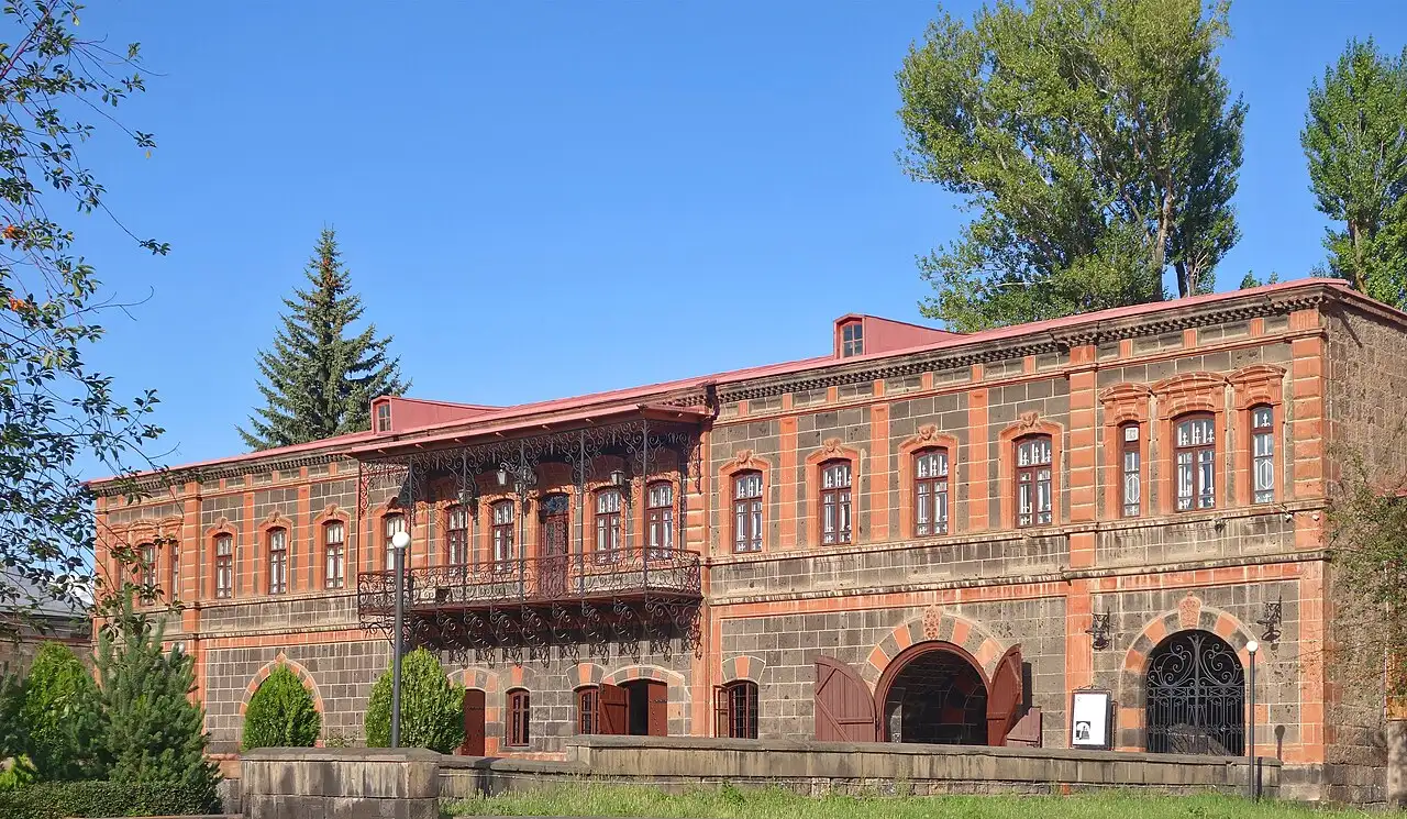The grand black-tuff mansion housing the Dzitoghtsyan museum of local architecture and life in Gyumri