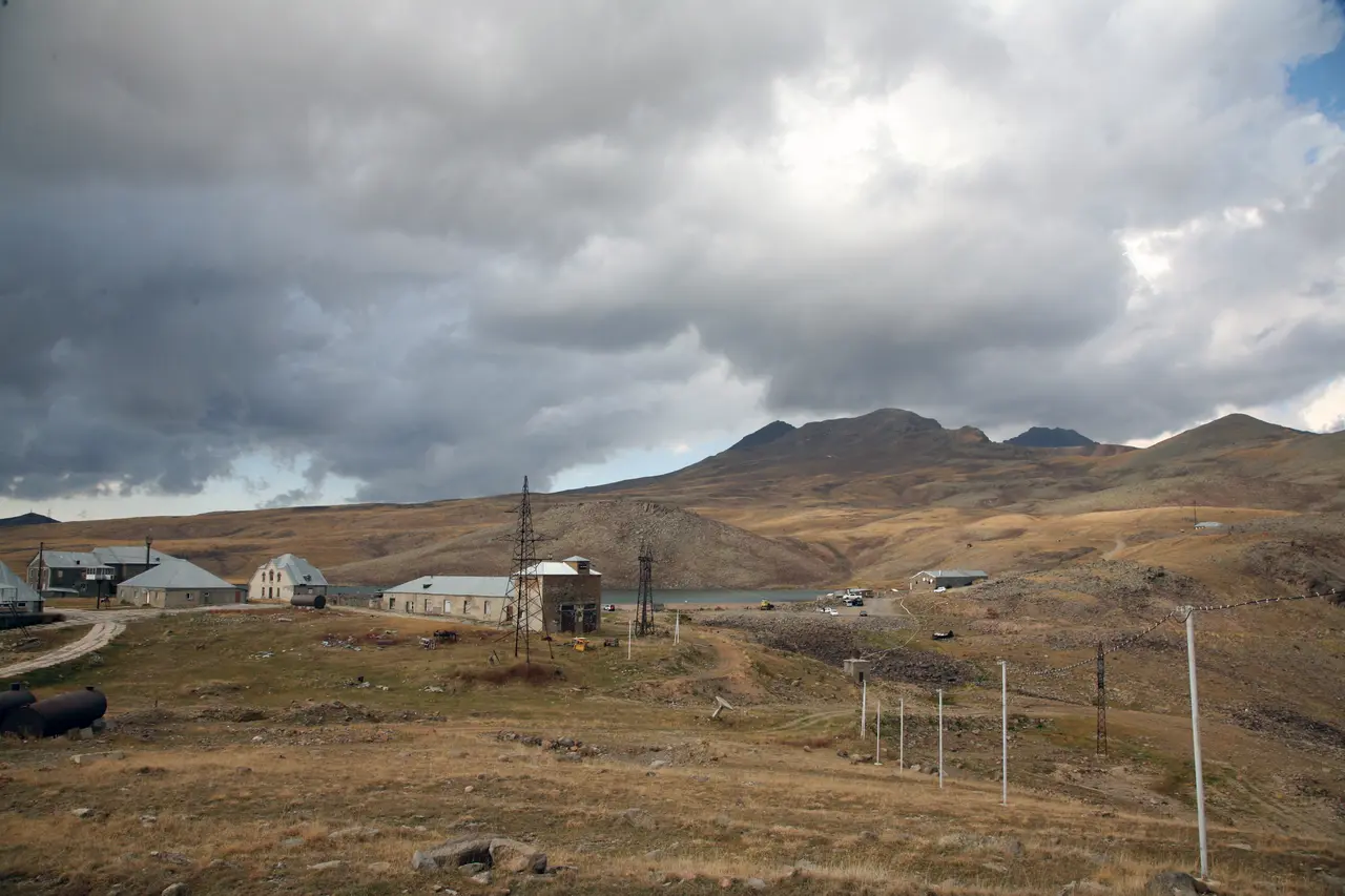 The buildings of the Aragats Cosmic Ray Research Station near Lake Kari