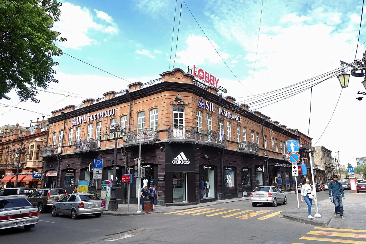 A stone building on Aram Street in central Yerevan