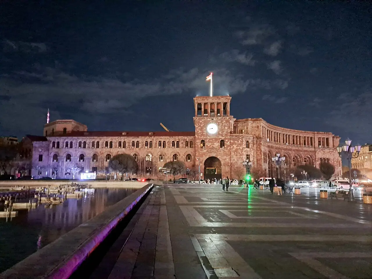 A government building facade in Yerevan photographed in 2025