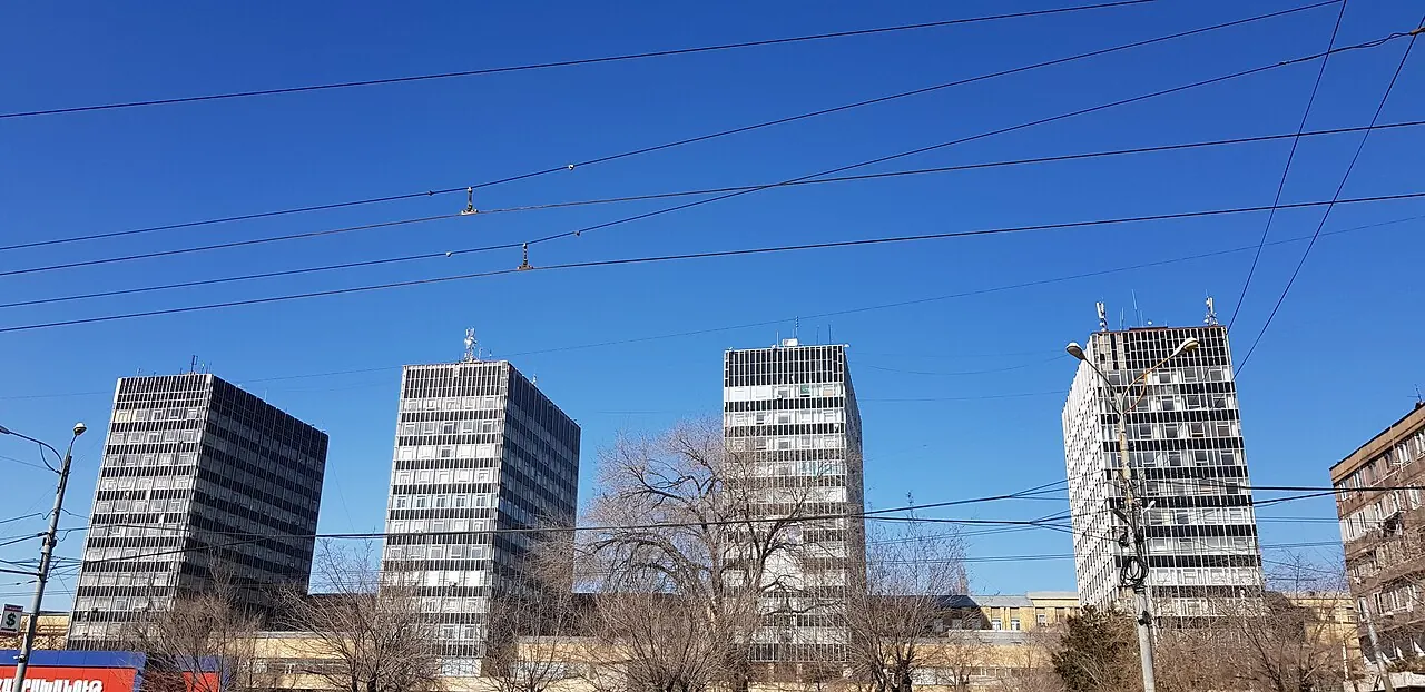 Residential apartment blocks along Komitas Avenue in the Arabkir district of Yerevan